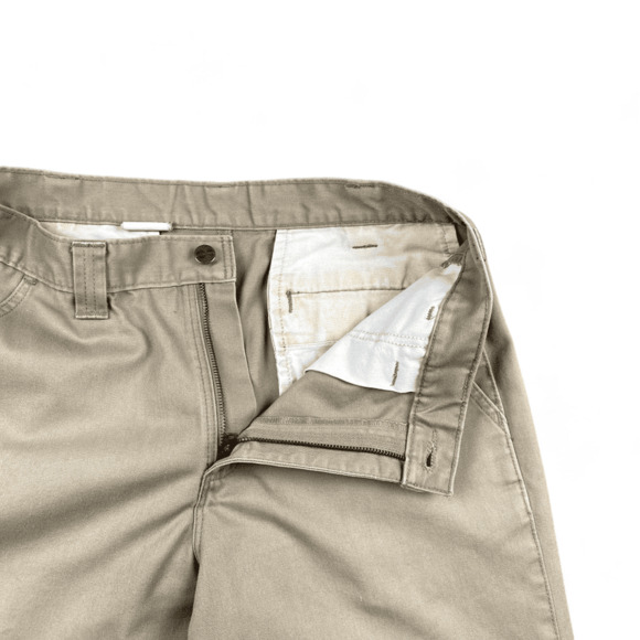 Carhartt Pants Mens 33x29 Khaki Brown Beige Tan Double Knee Workwear 34x30 - Picture 5 of 12